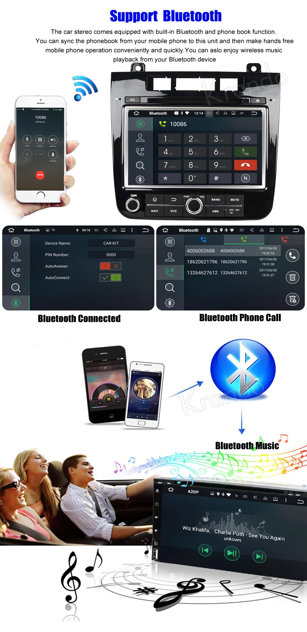 Discount Krando 7" Android 8.0 car dvd multimedia player system for VW Toureg 2010-2014 audio radio gps navigation BT 3 Discount Krando 7" Android 8.0 car dvd multimedia player system for VW Toureg 2010-2014 audio radio gps navigation BT 3