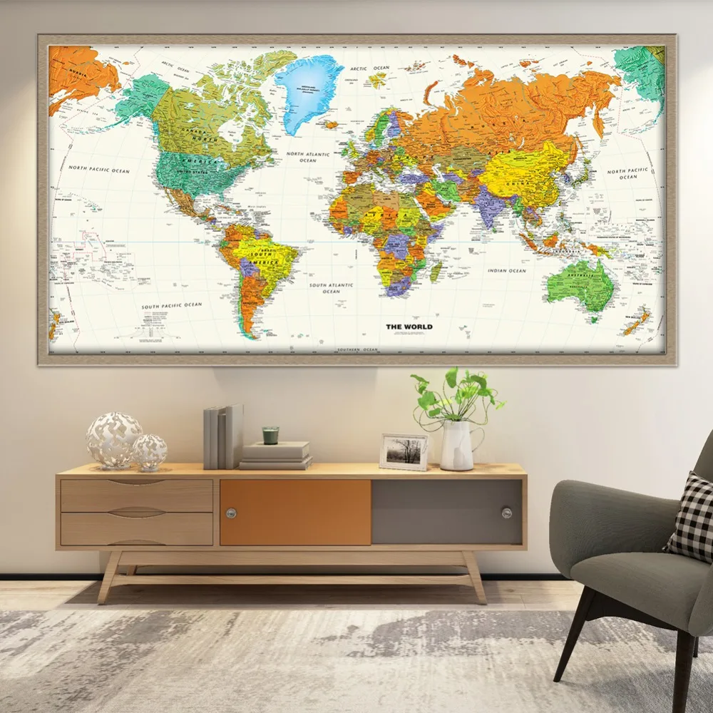 Настенная Географическая Карта Мира Купить