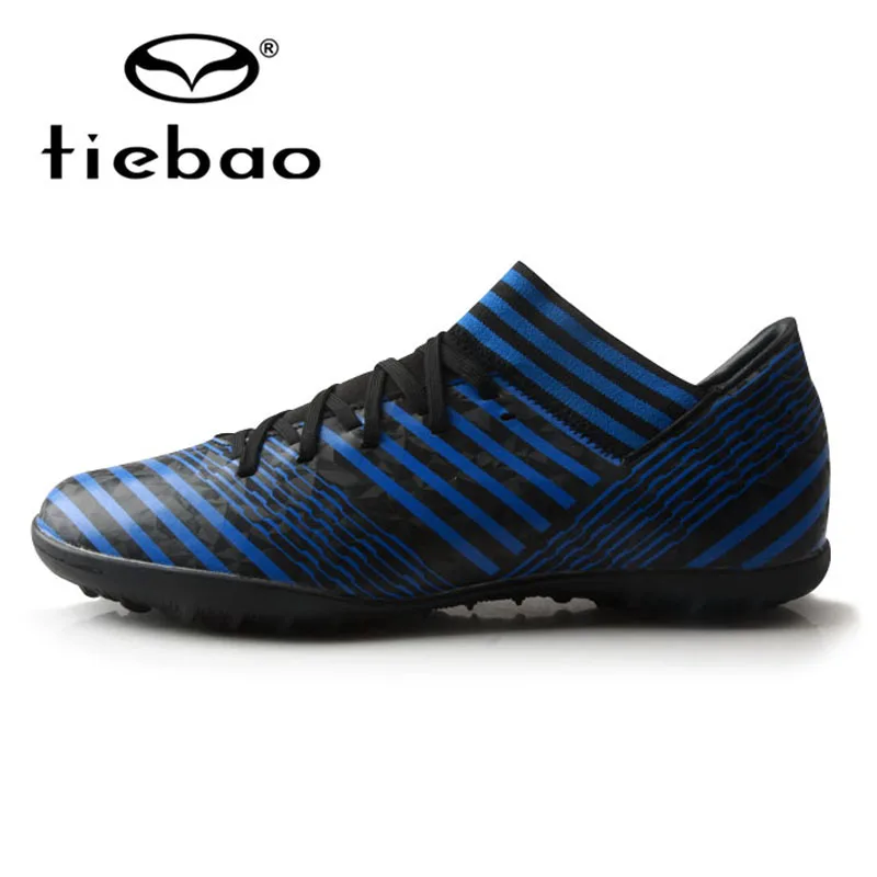 TIEBAO 2018 Новое поступление полосатые футбольные туфли Chuteira Futebol резиновая подошва