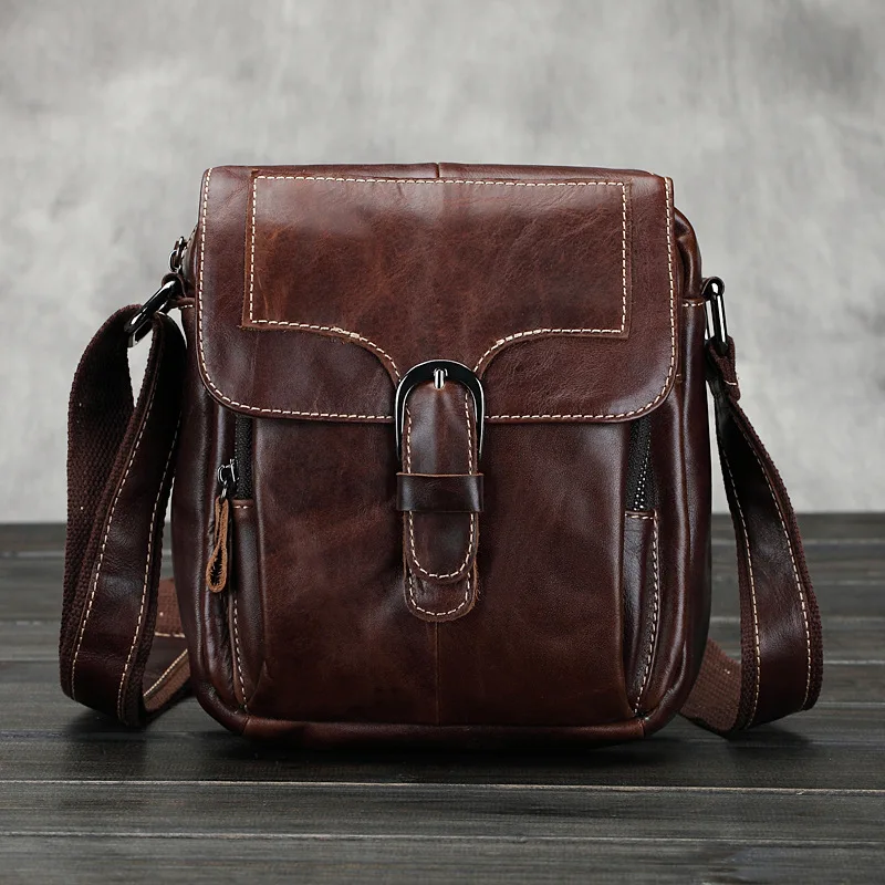 2015 Casual Men Cowhide Genuine Shoulder Bag Business Men Messenger