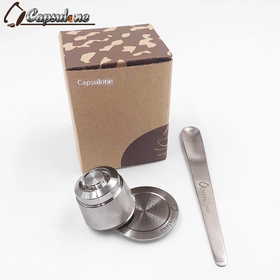 

free shipping/STAINLESS STEEL Metal Capsule Compatible for Nespresso Machine Refillable Reusable capsule/gift