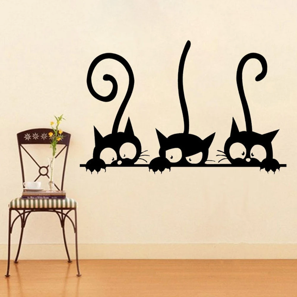 

Three cat fashion creative wall stickers