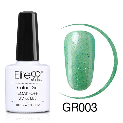 Elite99 Soak Off Green Series Гель-лак 10 мл Светодиодный УФ-гель лак для ногтей Праймер УФ гель лак для ногтей художественная краска для маникюра - Цвет: 003