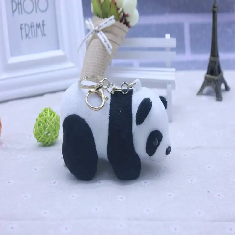 1 шт. 12 см Модный 3D брелок с плюшевой пандой милое животное панда брелок для женщин мужчин сумки аксессуары