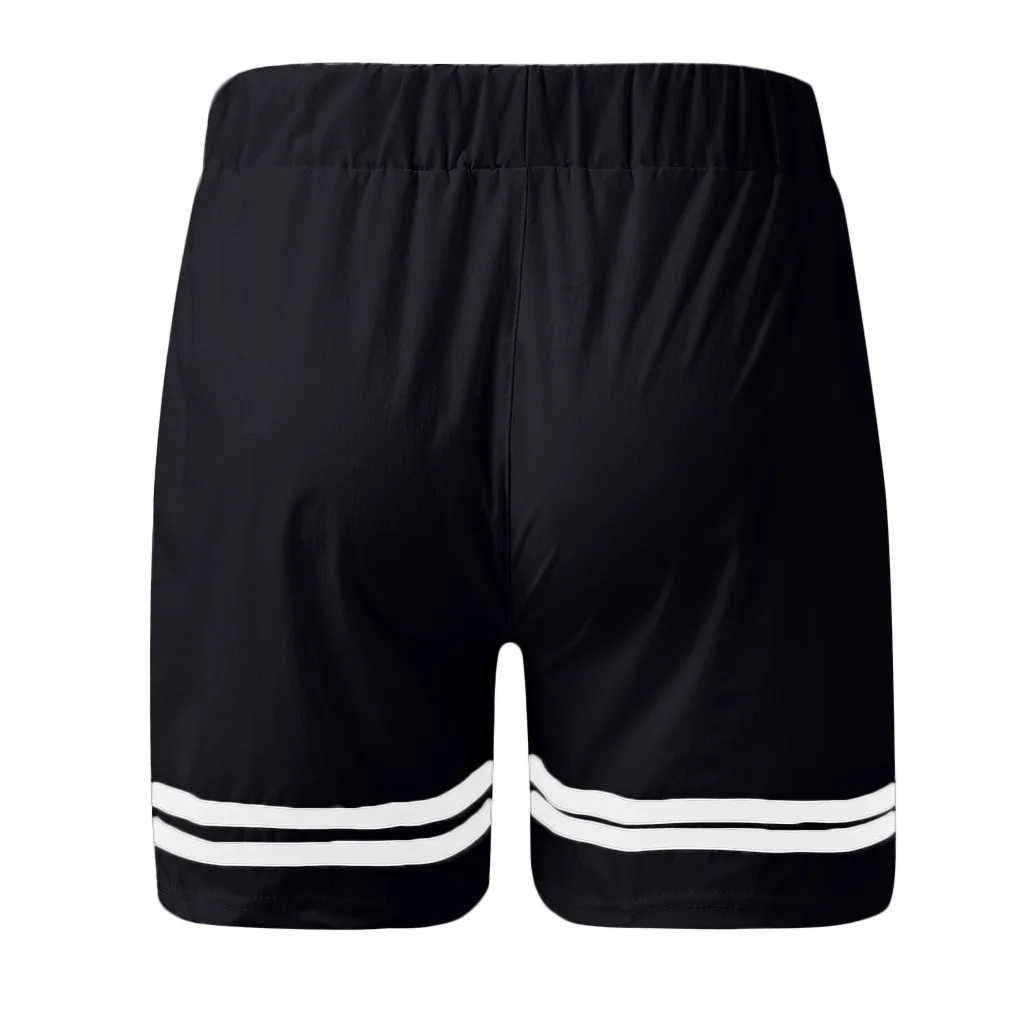 Мужские быстросохнущие эластичные шорты для плавания с кружевным карманом в полоску без страуса, летние пляжные шорты, мужские штаны для