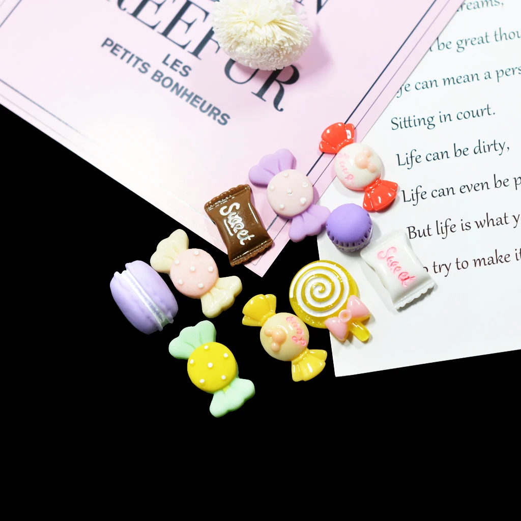 20 Pcs Kids Favorite Resin Kawaii Flatback Cabochons Embellishment DIY Phone Case Decor Craft