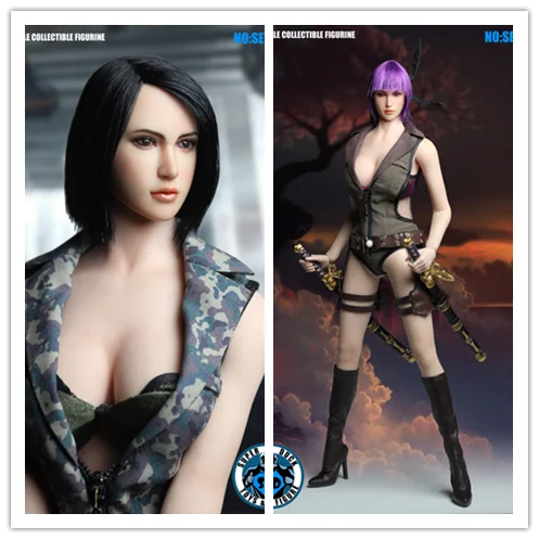 

[ESTARTEK] SUPER DUCK SET011 1/6 Fighting Girls Costume Suit with Head & Weapon for 12"Phicen TBleague Action Figure DIY