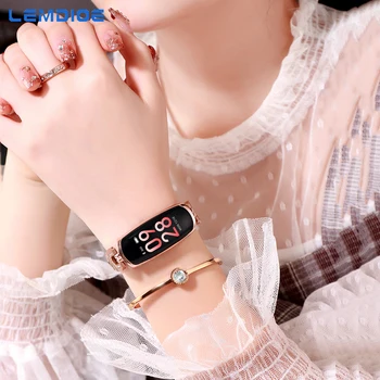 LEMDIOE AK16 Woman Fitness Bracelet 2019 Heart Rate Blood Pressure Fitness Tracker Smart Watch for Android IOS