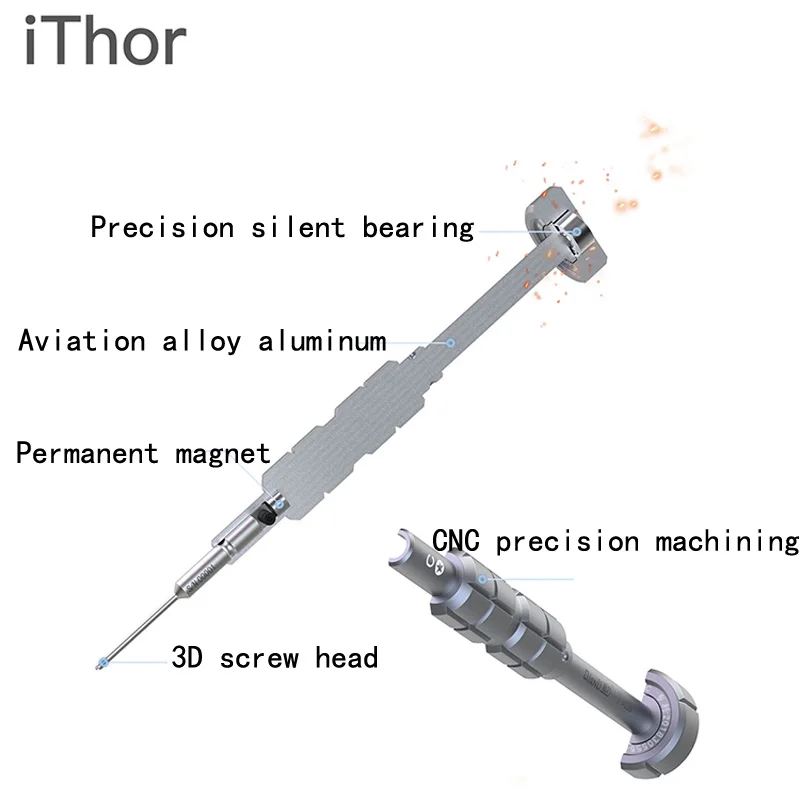 QIANLI 3D металлическая Прецизионная отвертка 0,8 1,5 0,6 T2 с намагниченным антикоррозийным противоскользящим инструментом для ремонта iPhone