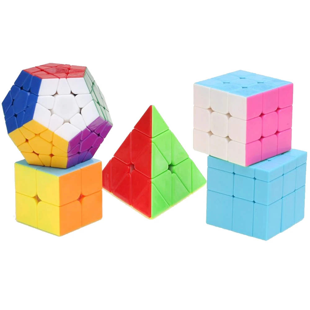 

5PCS/Set ZCUBE Magic Cubes Toy for Children 2*2*2 Triangular 3*3*3 Megaminx Mirror Cube 3x3 on 2x2 Professional Cubos Megico