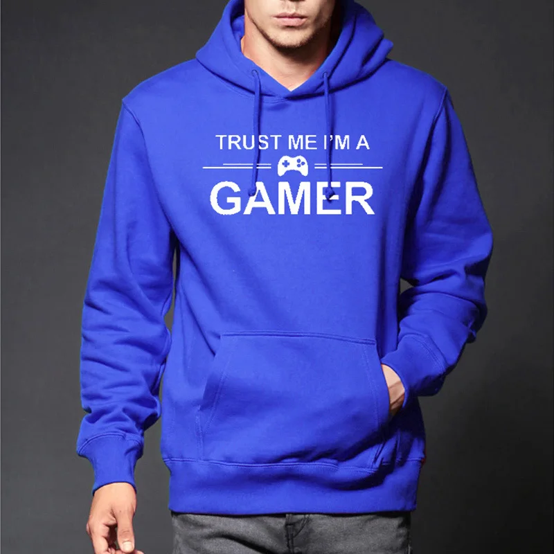 Мужские толстовки с забавным принтом TRUST ME A GAMER хлопковые флисовые для PS4 XBOX Осень