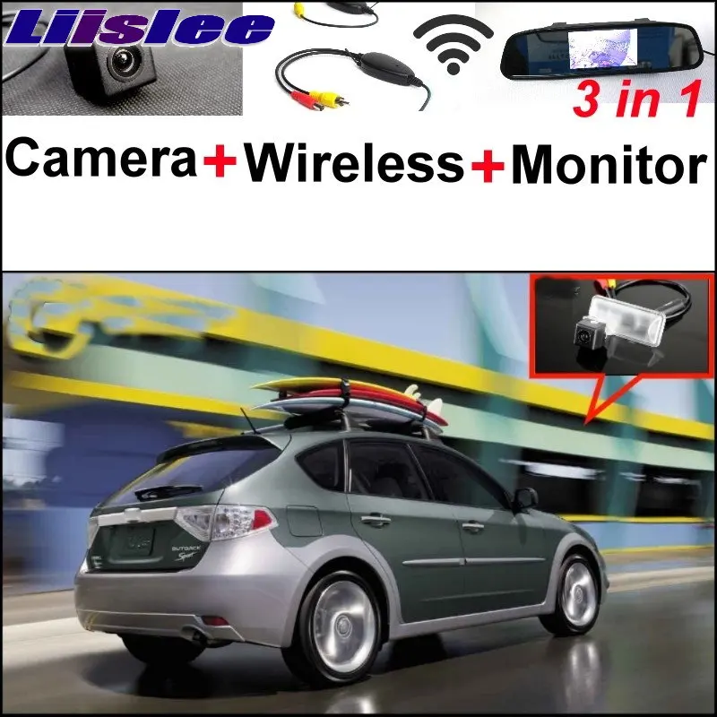 

Liislee 3 in1 Special Rear View Camera Wireless Receiver Mirror Monitor Easy Parking System For Subaru Outback Sprot Sedan Wagon