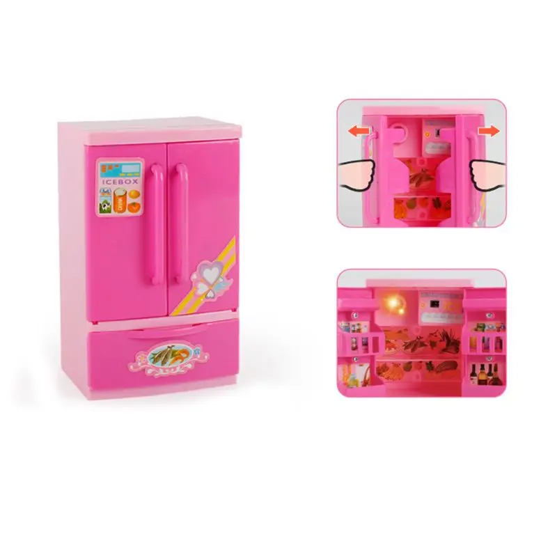 

Children Kid Mini Kitchen Electrical Appliance Refrigerator Fridge Toy Set Boy Girl Early Education Dummy Household Toys