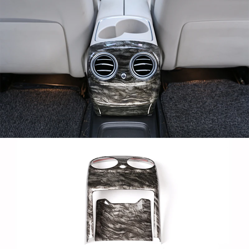 

2pcs Marble Color ABS Chrome Rear Air Conditioning Vent Cover Trim For Mercedes Benz W213 E Class 2016-2018 Car Accessories