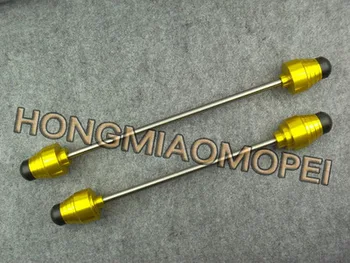 

Free shipping! Motorcycle Gold CNC Front+Rear Wheel shaft Fairing Frame Sliders Crash Falling Protection For BJ600 BJ600GS BN600