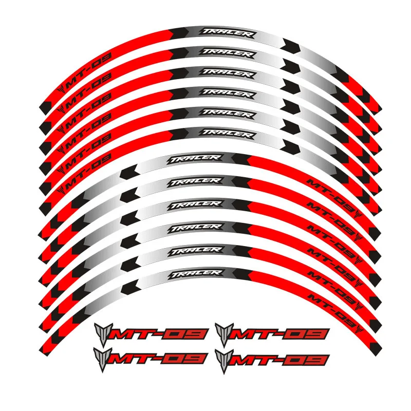 Горячая 6 цветов колеса мотоцикла отличительные светоотражающие наклейки обода полосы для YAMAHA tractracer