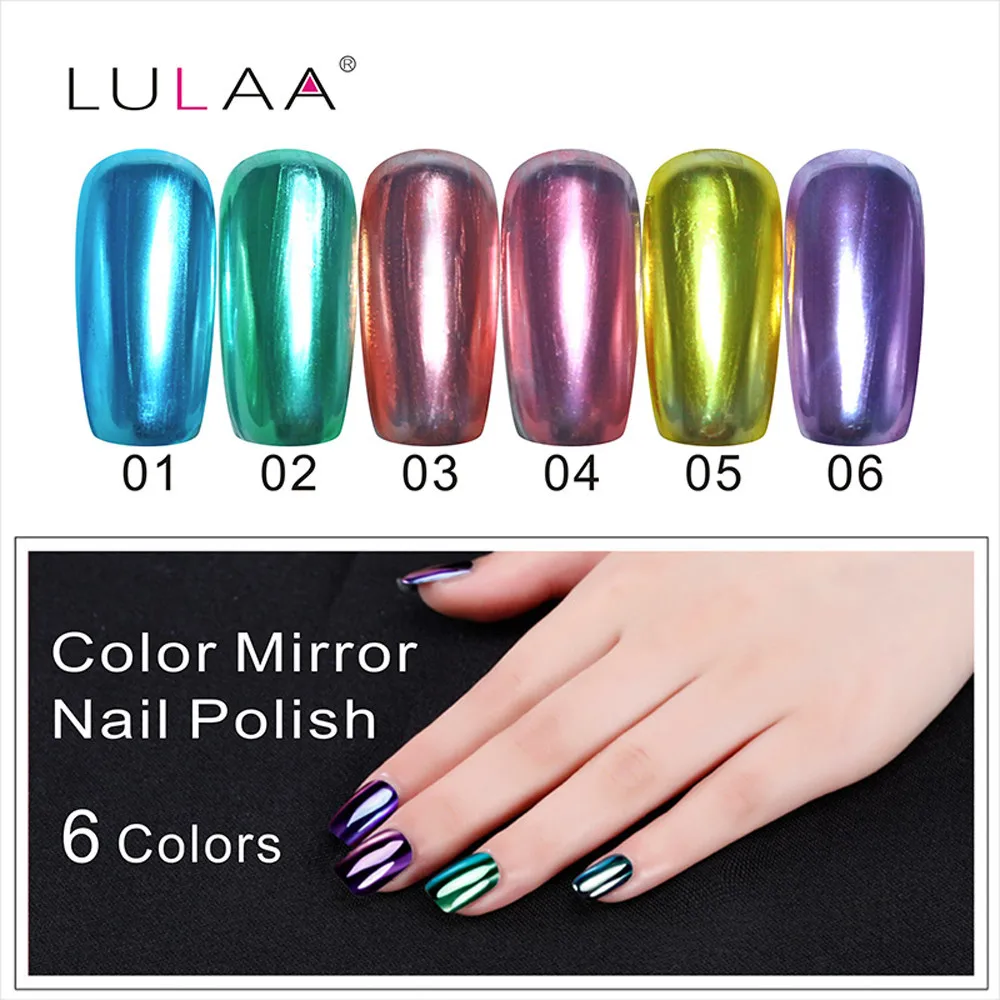 10ML Nail Polish Mirror Effect Metal Multi color Paint Topcoat Metal