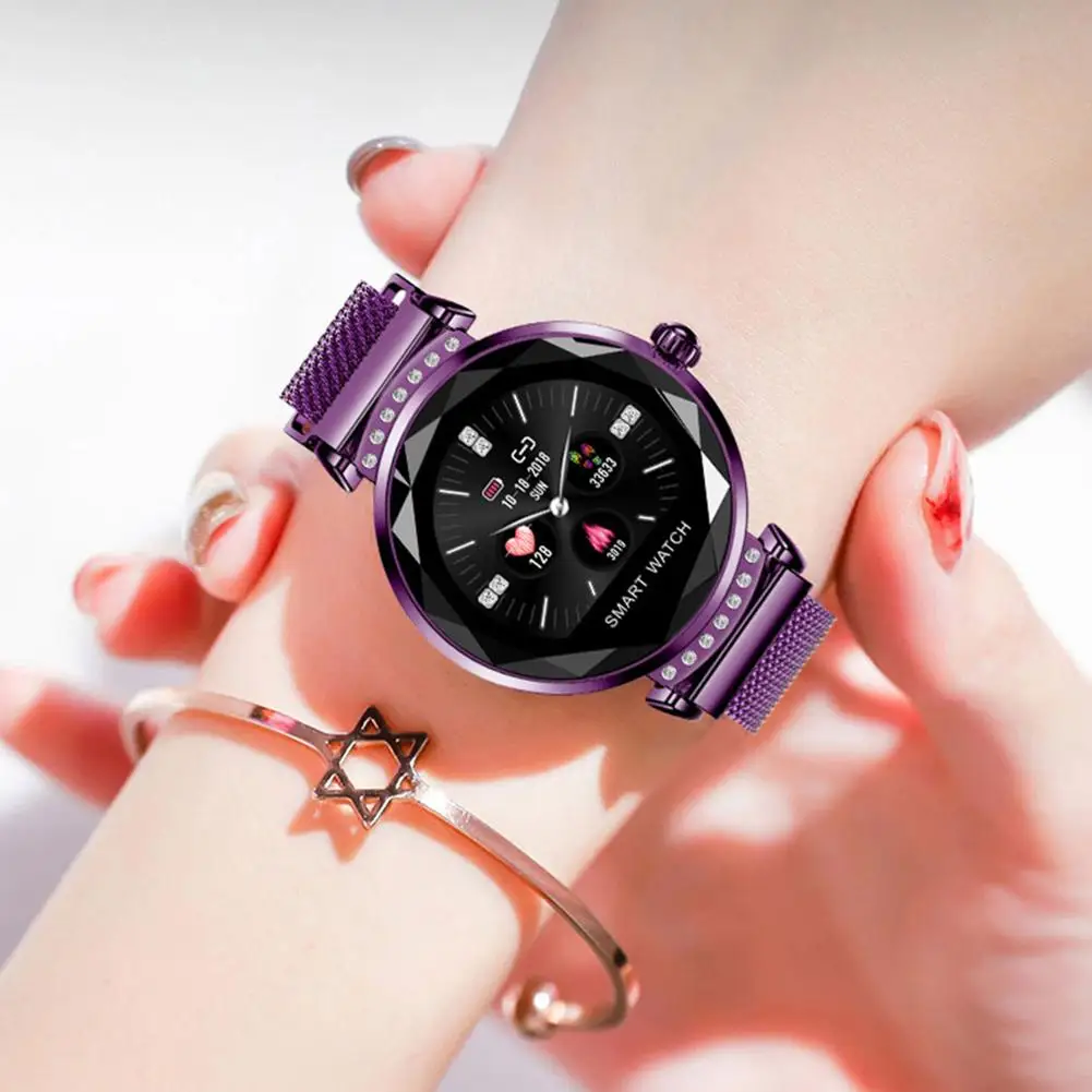 Fashion H2 Bluetooth Smart Watch 3D Diamond Glass Waterproof Smart Watch for Adult Woman Support for Android IOS Fashion H2 Bluetooth Smart Watch 3D Diamond Glass Waterproof Smart Watch for Adult Woman Support for Android IOS