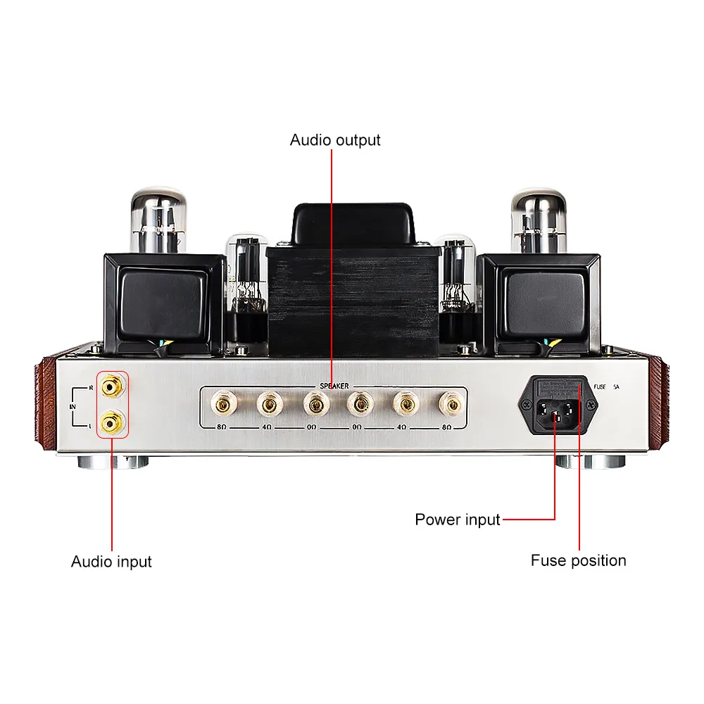 AIYIMA EL34 вакуумные ламповые усилители Bluetooth 4,2 Amplificador класса A электронная трубка Hi-Fi усилитель звука DIY домашний аудио динамик