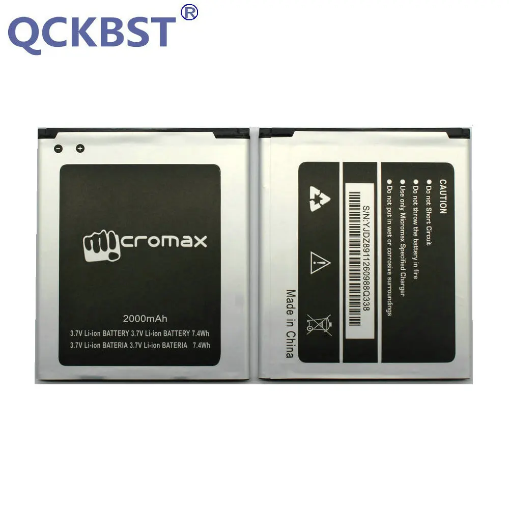 

New Battery for Micromax Q338 Phone 2000mAh Baterij Batterie Batteries + Tracking Code