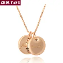 Высокое качество лаконичный модный розовый золотой цвет модный кулон, ювелирные изделия из австрийского хрусталя ZYN403 ZYN363