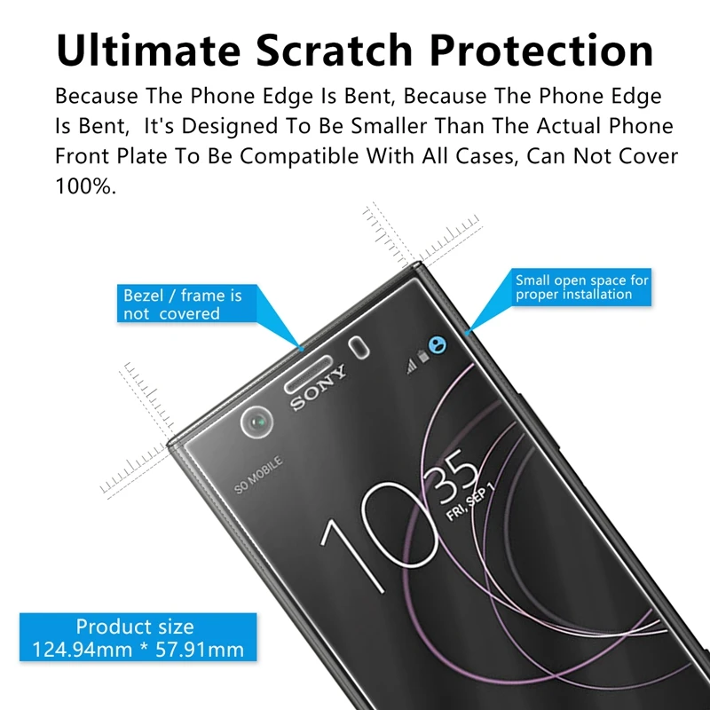 10 шт./лот 2.5D 0 26 мм Премиум Закаленное стекло для Sony Xperia XZ1 компактная защитная