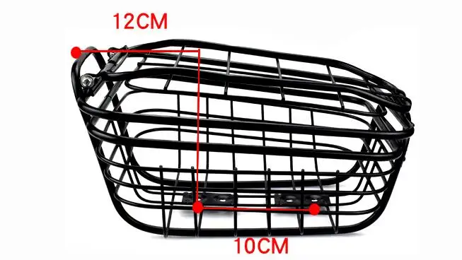 Cheap Foldable Metal Wire Basket Front Bag Rear Hanging Basket For Mountain Bike Folding Bicycle (Black) 3