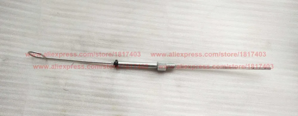 

KM385T-01300 Oil level dipstick + L375-01320-1 Dipstick sleeve weldment, Laidong KAMA parts, KM385T, KM385BT, LL380T, LL380BT
