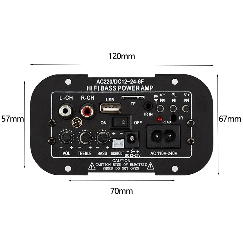 60 Вт усилитель доска Аудио Поддержка Bluetooth палка Amplificador сабвуфер усилитель мощности колонки TF плеер для автомобиля DIY