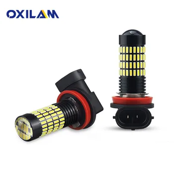 

OXILAM 2x H11 H8 H9 9005 HB3 9006 HB4 H10 LED Car Fog Light Bulbs 102pcs 4014 SMD Lamp 6000K 12V White