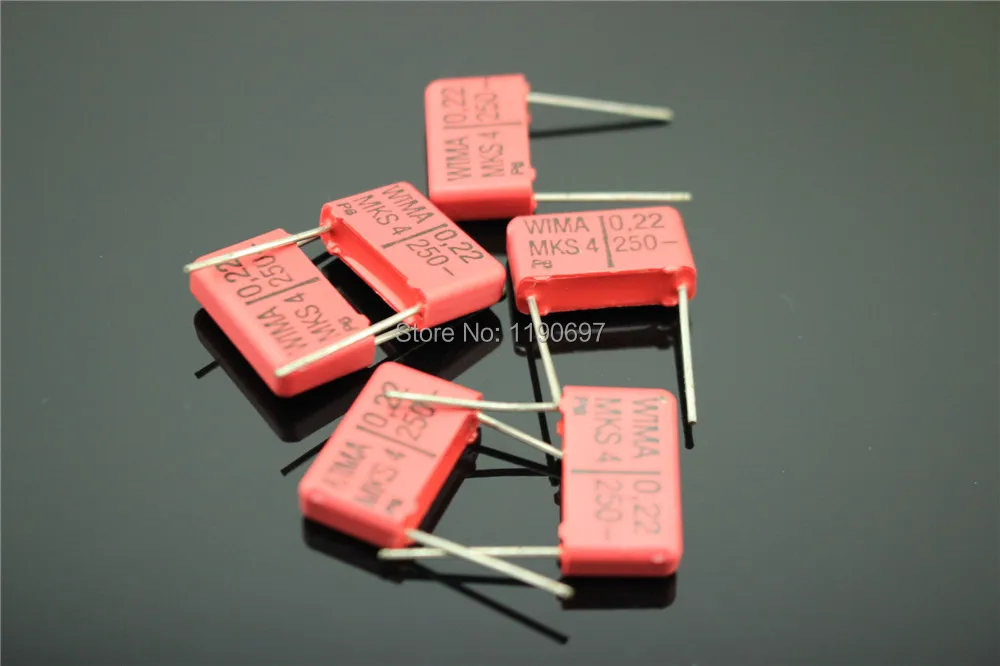 WIMA MKS4 0 22 мкФ 250v 224/250v длинный конденсатор аудио 5 шт. Бесплатная доставка |