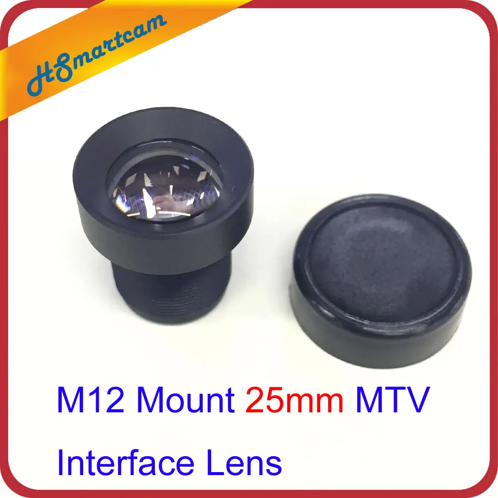  M12 Mount 25mm MTV Interface Lens for CCTV Security Camera F2.0 14.6 Degree For AHD CVI IP WIFI Cam - 32810790189