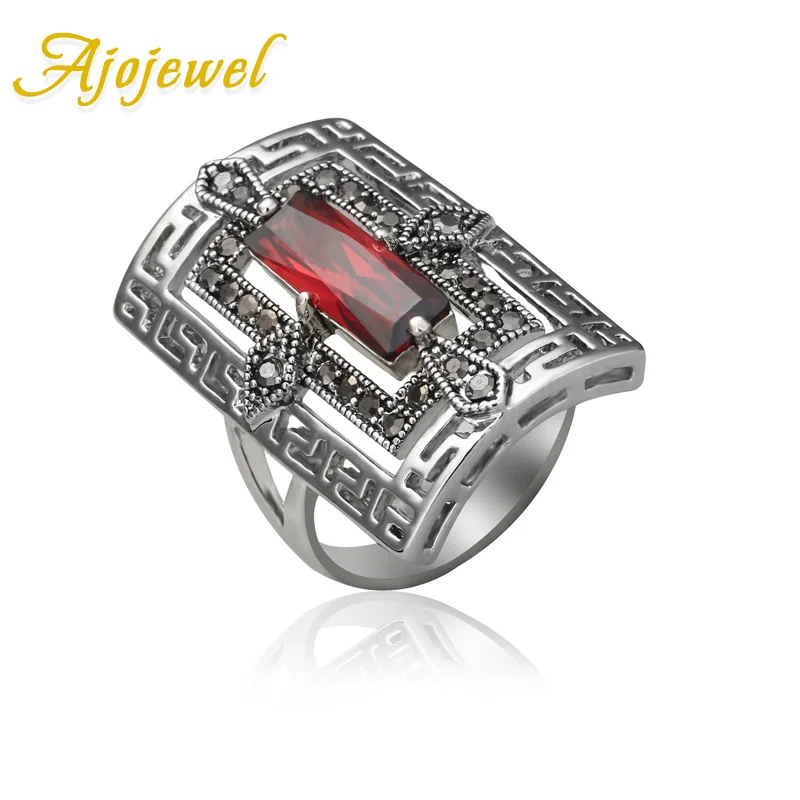 

Size 9&10 Unique Attractive Clear Rectangle Zircon Ring Engagement/Wedding Anillo For Men