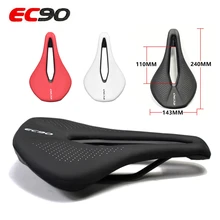 Ec90 Bicicletas silla asiento MTB Road Bike Sillas de montar bicicleta de montaña sillín de carreras pu transpirable suave asiento Cojines