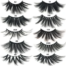 10 видов стилей 25 мм ресницы ручной работы длинные толстые накладные ресницы оптом макияж 5d норковые ресницы драматические 25 мм норковые ресницы
