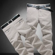 Летние деловые повседневные брюки для мужчин большого размера мужские классические дышащие тонкие офисные брюки для мужчин s светлого цвета