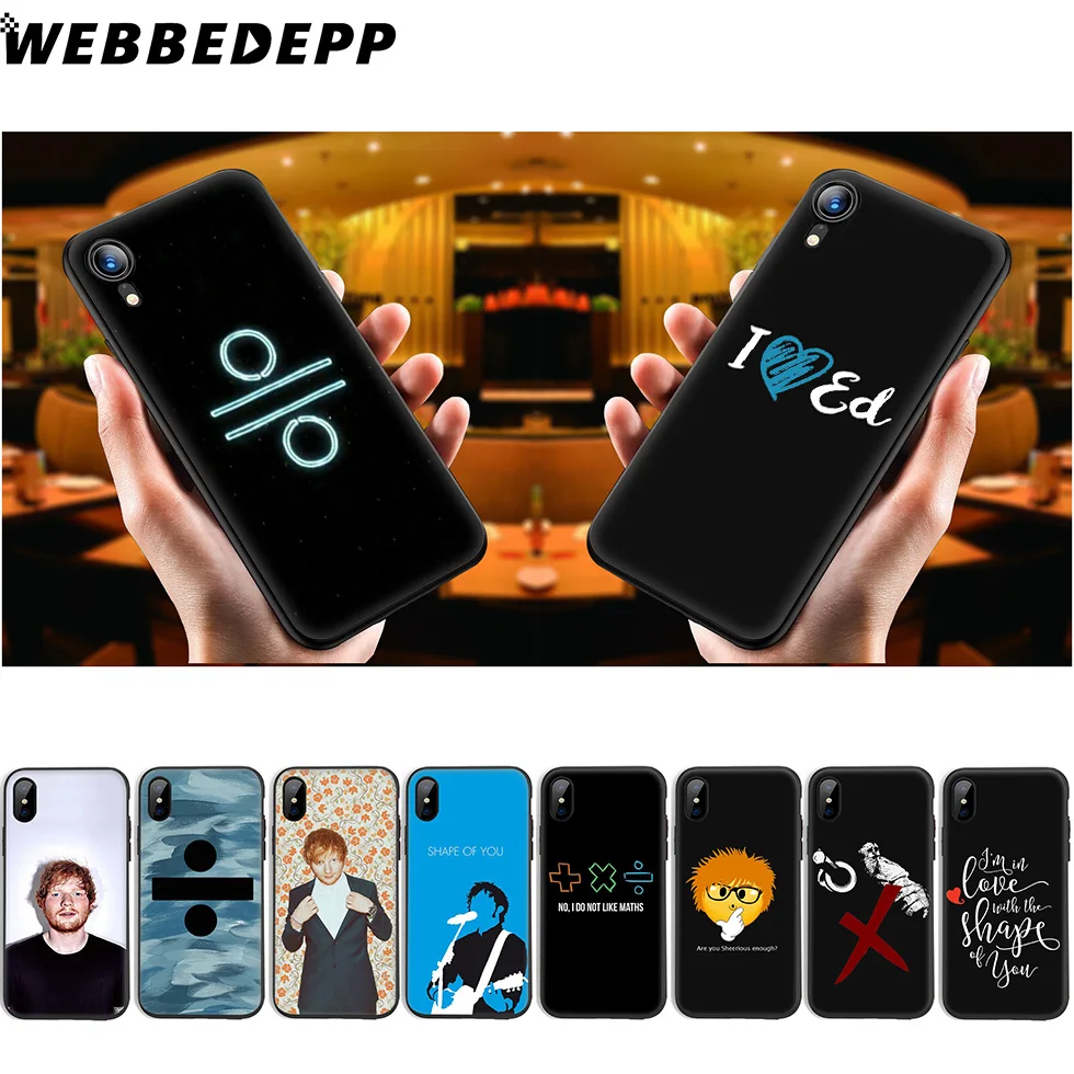 

WEBBEDEPP Ed Sheeran Singer Soft Silicone Case for iPhone 11 Pro Xr Xs Max X or 10 8 7 6 6S Plus 5 5S SE Case 8 Plus