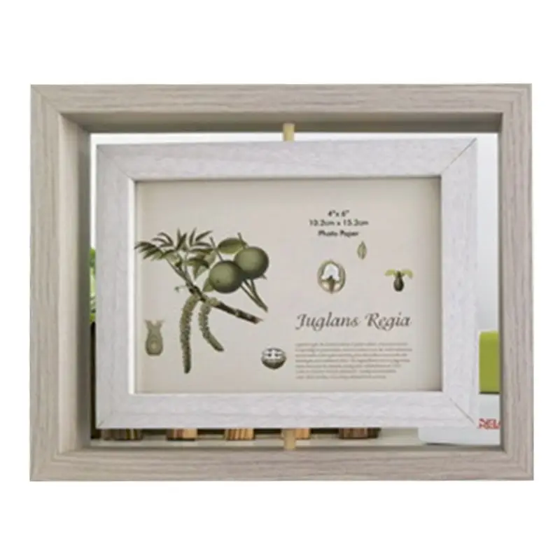 ##BUY Creative Rotating Wood Photo Frame Nordic Style Pictures Poster Painting Frames Tabletop Home Decoration