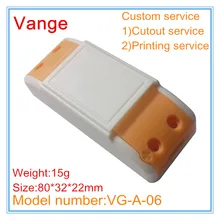 20 шт./лот светодиодный блок питания проектная коробка IP54 огнеупорный ПК Пластиковый материал распределительная коробка чехол 80*32*22 мм сделанная прессформы