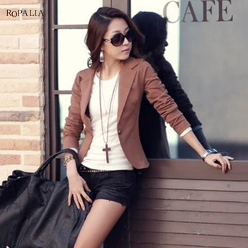 

Women Blazer Feminino Plus Size 2XL Formal Jacket Women's White Blaser Rosa Female Blue Suit Office Ladies Veste Femme