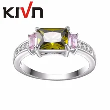 KIVN Fashion Jewelry Princess CZ Cubic Zirconia Bridal Wedding Engagement Rings for Women Mothers Day Birthday Christmas Gifts