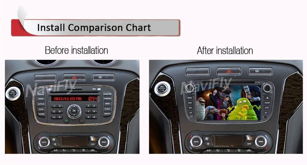 Excellent Free shipping! Car DVD multimedia Player For FORD Mondeo S-MAX Connect FOCUS 2 2008 2009 2010 2011 GPS Navi RDS BT free Map MIC 7