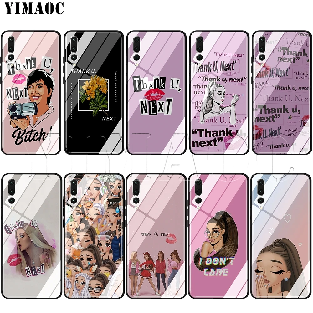 

YIMAOC Thank U Next Ariana Grande Glass Case for Huawei Honor Mate 7A 8X 9 P10 20 30 Y6 Y9 P smart lite Pro 2018 2019
