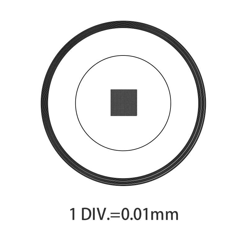 DIV 0.01 mm Eyepiece Grid Net Micrometer for Microscope Ocular Graticuler Measuring Scale Diameter 20 mm CAT908 C8