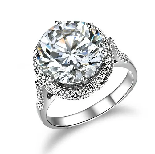 european and american style amazing big 5ct synthetic diamonds rings for women engagement sterling silver jewelry - Big Diamond Wedding Rings european and american style amazing big 5ct synthetic diamonds rings for women engagement sterling silver jewelry - Big Diamond Wedding Rings