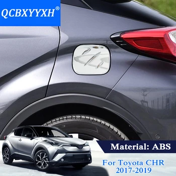 

QCBXYYXH ABS Chrome Car Fuel Tank Cap Sequins External Decoration Trims Sticker For Toyota C-HR CHR 2017 2018 2019 Car Styling