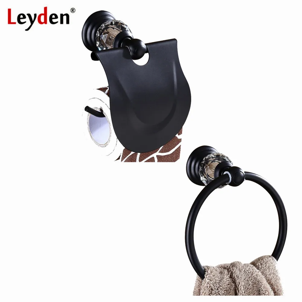 Leyden ORB Metal 2pcs Bathroom Accessories Set Wall Mounted Black Towel Ring Holder Toilet Roll Paper Holder Bathroom Hardware цена Leyden ORB Metal 2pcs Bathroom Accessories Set Wall Mounted Black Towel Ring Holder Toilet Roll Paper Holder Bathroom Hardware цены онлайн