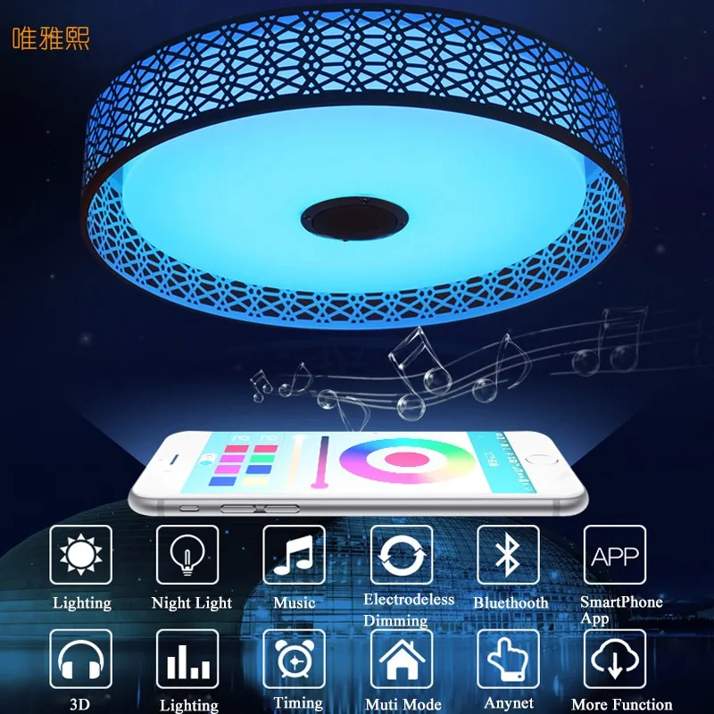 

Modern LED ceiling Light RGB Dimmable 52W APP control Bluetooth & Music ceiling lights living for room/bedroom 220V ceiling lamp