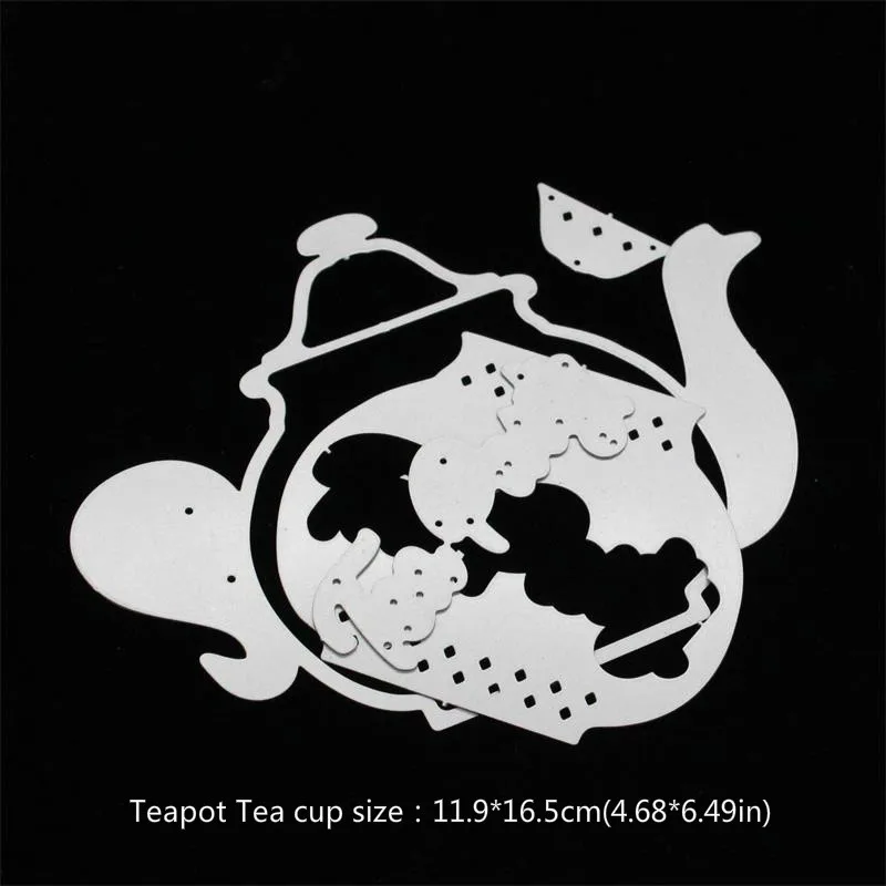 ZFPARTY Tea cup Teapot Metal Cutting Dies Stencils for DIY Scrapbooking/photo album Decorative Embossing DIY Paper Cards