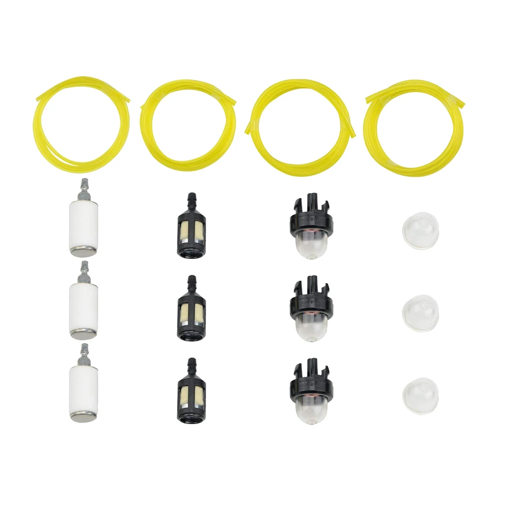 PACK of Fuel Line Hose & Fuel Filter & Primer Bulb Kit for Stihl Poulan String Trimmer Chainsaw